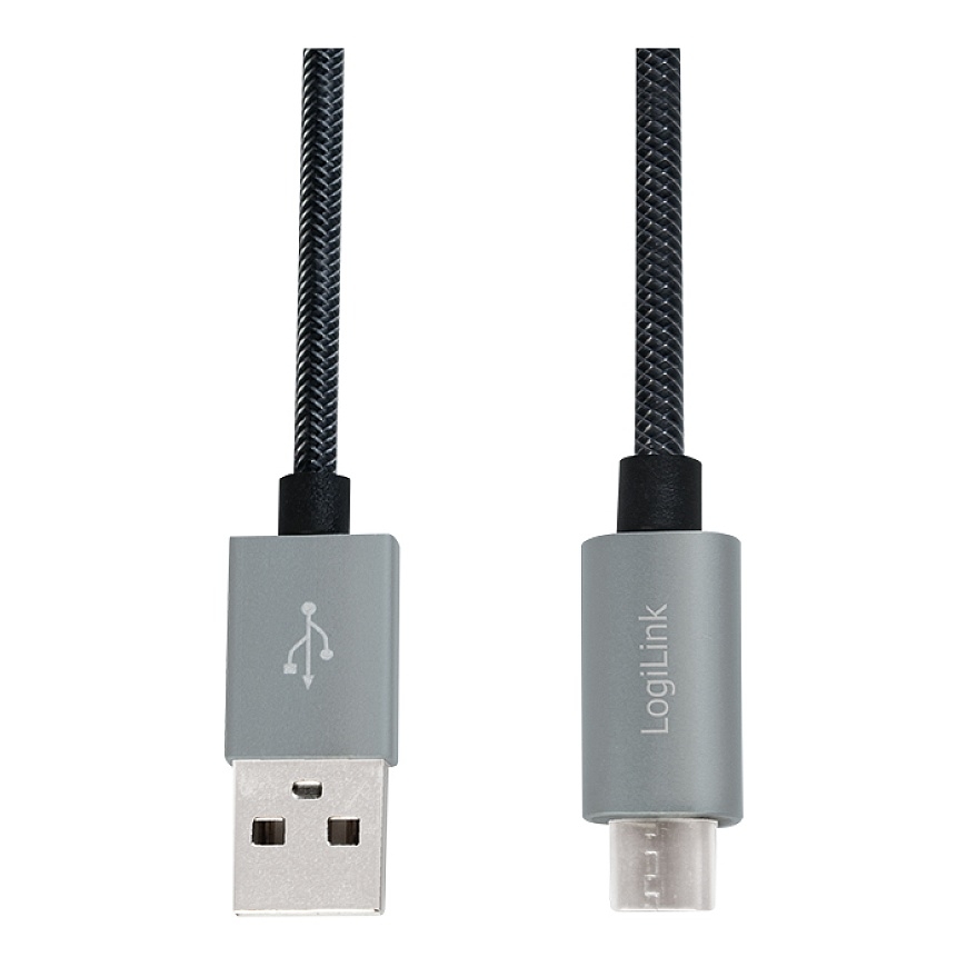 LogiLink CU0132 USB kabelis 1 m USB 2.0 USB A Micro-USB A Pilka – 4