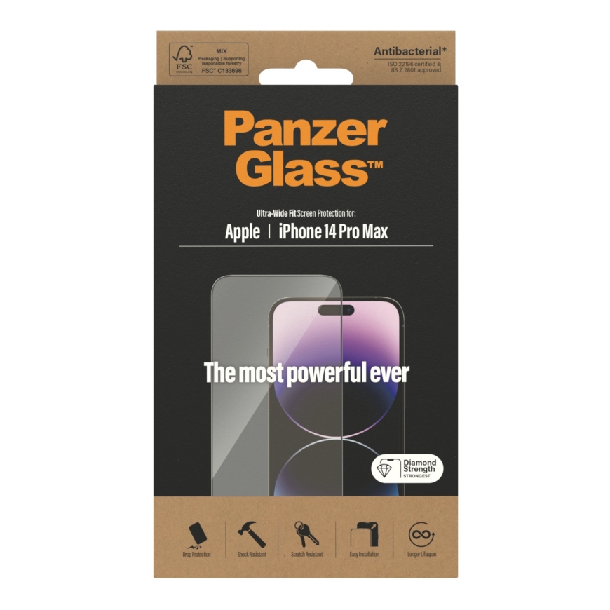 PanzerGlass ® Screen Protector iPhone 14 Pro Max | Ultra-Wide Fit – 3