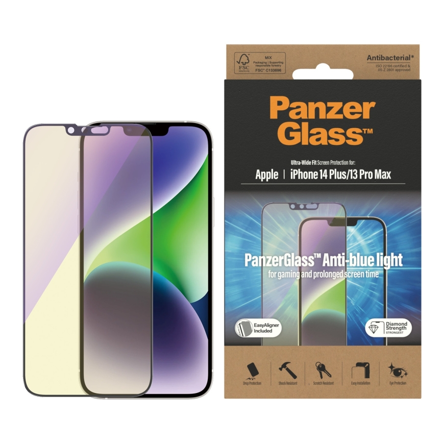 PanzerGlass Ultra Wide Fit, Anti Bluelight Caurspīdīgs ekrāna aizsargs Apple 1 pcs – 2