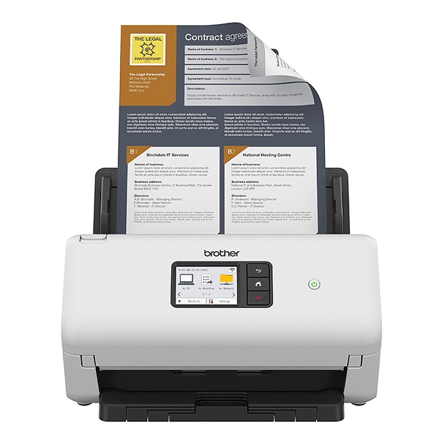 Brother ADS-4550W ADF skeneris 600 x 600 DPI Melns, Balts