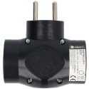 Electrical distribution box – 3 sockets with grounding – black – DPM P901B Electrical distribution box – 3 sockets with grounding – black – DPM P901B