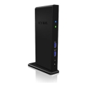 ICY BOX IB-DK2241AC Langallinen USB 3.2 Gen 1 (3.1 Gen 1) Type-A musta