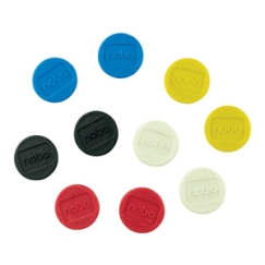 Nobo Magnetic Whiteboard Magnets 10 pack 24mm Coloured Magnets
