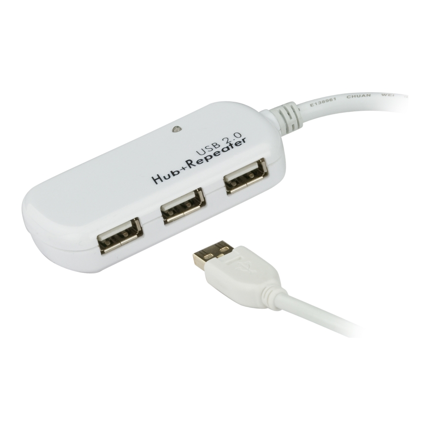 ATEN UE2120H interfeisa centrmezgls USB 2.0 480 Mbit/s Balts