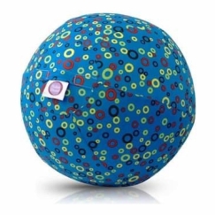Bubabloon latex balloon with fabric cover Circles Blue