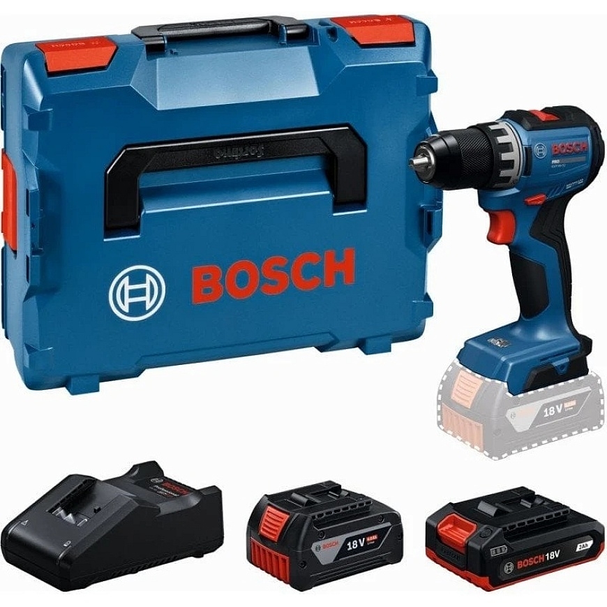 Bosch GSR18V-52, 1x2.0Ah, 1x4.0Ah