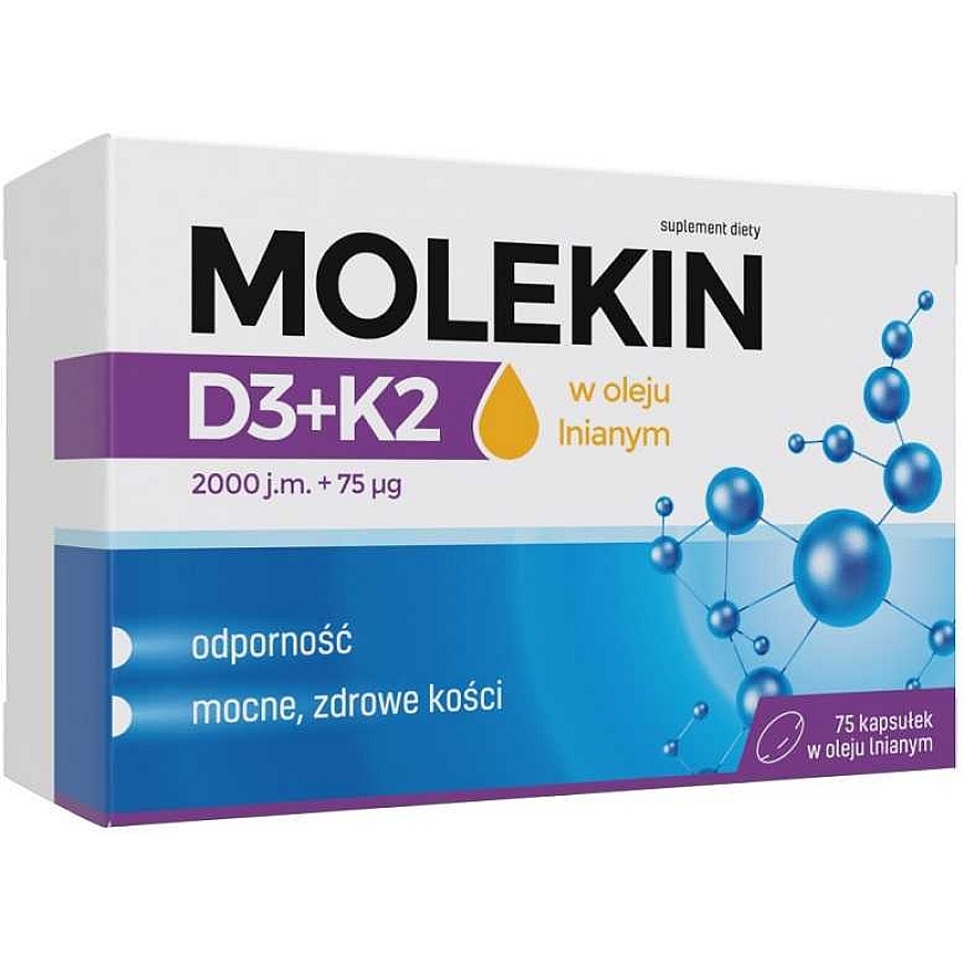 Molekin D3+K2 uztura bagatins linus semenu