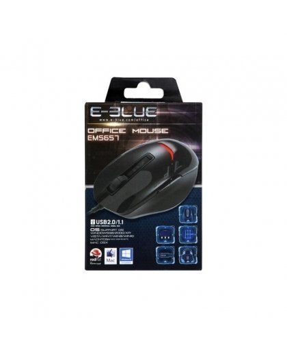 E-Blue EMS657 Premium Mouse 3200 DPI / 1.2m Cable / USB / Black – 2