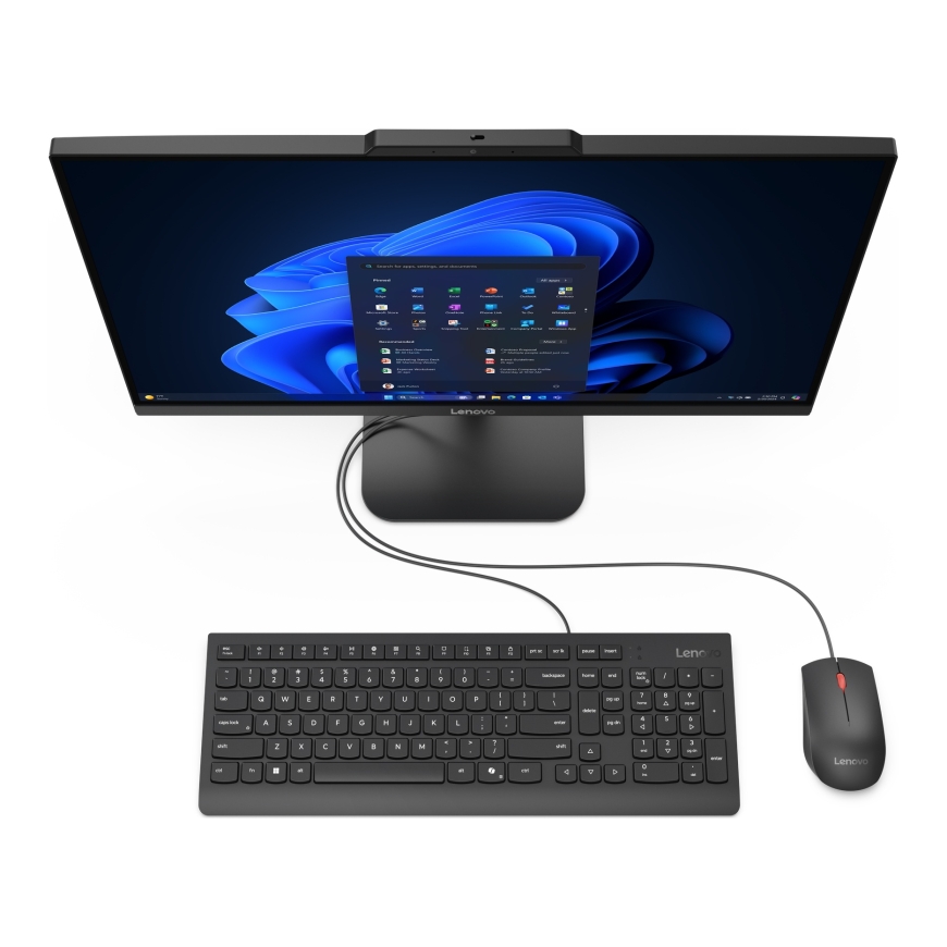 Stacionaarne arvuti „Lenovo ThinkCentre V100 AiO 13JA002XGE“ – 60,5 cm (23,8 tolli) FHD ekraan – N100, 16 GB DDR5 RAM, 512 GB SS – 2
