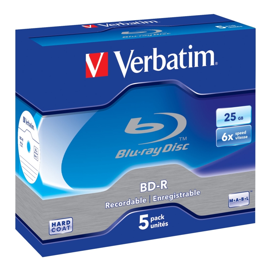 Verbatim 43715 blank Blu-Ray disc BD-R 25 GB 5 pc(s) – 2