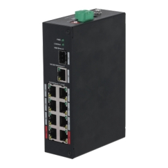 Dahua Technology PFS3110-8ET-96-V2 Неуправляемый Fast Ethernet (10/100) Питание по Ethernet (PoE) 10U Черный