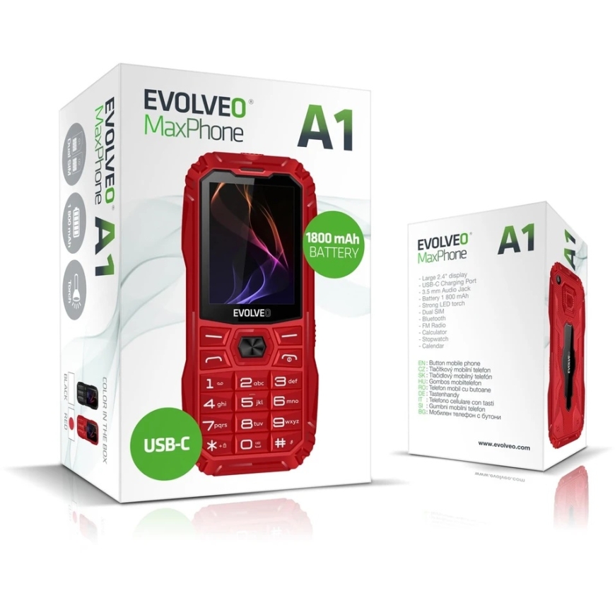 EVOLVEO MaxPhone A1, taustiņu Dual SIM