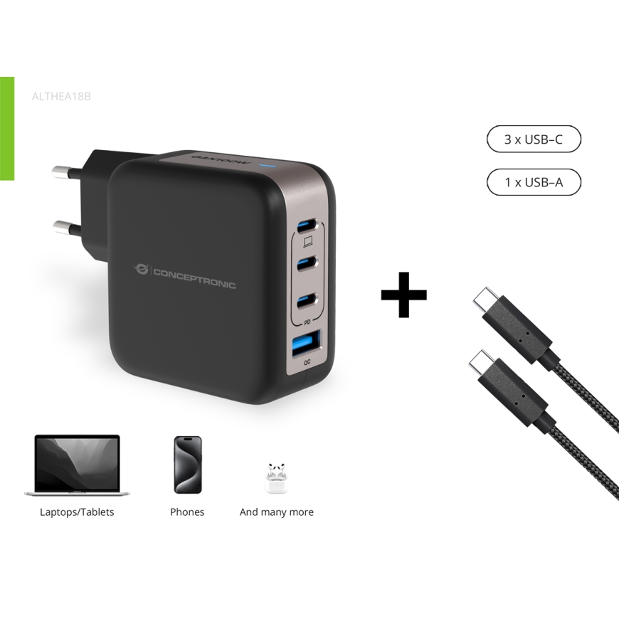 Conceptronic ALTHEA18B mobile device charger – 2