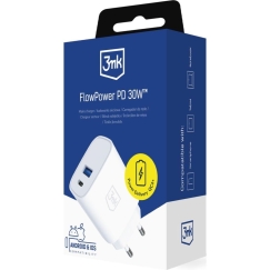 3mk FlowPower 30W 1A1C PD 3 0 QC4+ Baltas (5903108750820)