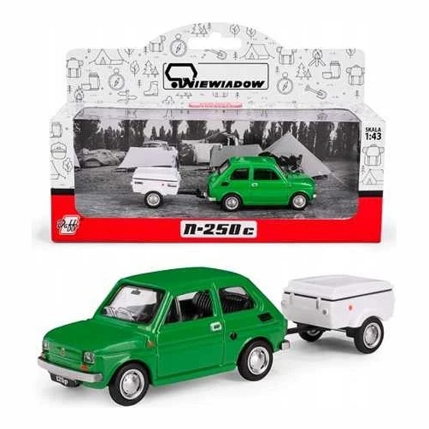 Daffi Fiat 126p+piekabe.Niewiad īss zaļš