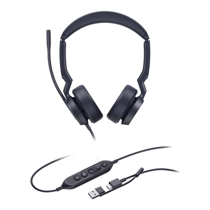 Yealink UH44 Dual Teams USB-C/A Гарнитура Проводная Оголовье Офис/колл-центр USB Type-C / USB Type-A Черный