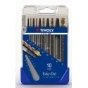 Breaking bolt extraction set 10pcs. (For M3-M18 screws) HSS TiN, Tivoly Breaking bolt extraction set 10pcs. (For M3-M18 screws) HSS TiN, Tivoly