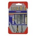 Breaking bolt extraction set 10pcs. (For M3-M18 screws) HSS TiN, Tivoly Breaking bolt extraction set 10pcs. (For M3-M18 screws) HSS TiN, Tivoly