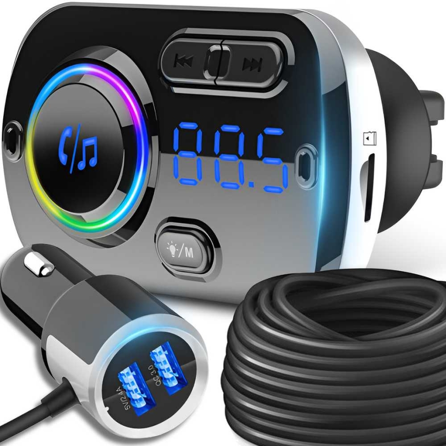 Transmiter Bluetooth FM siųstuvas automobiliam, 2x