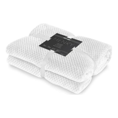 Pleds DecoKing Henry, balts, 70 cm x 150 cm