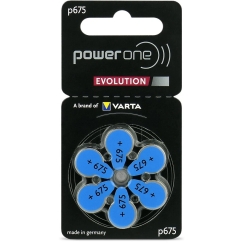 Baterijas – Varta 675 Power One Evolution, 1,45 V, dzirdes aparātiem, 6 gab.