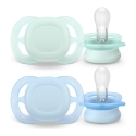 Philips AVENT SCF075/12 соска-пустышка Классическая соска-пустышка Ортодонтический Силиконовый Синий, Зеленый