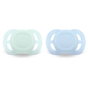 Philips AVENT SCF075/12 соска-пустышка Классическая соска-пустышка Ортодонтический Силиконовый Синий, Зеленый