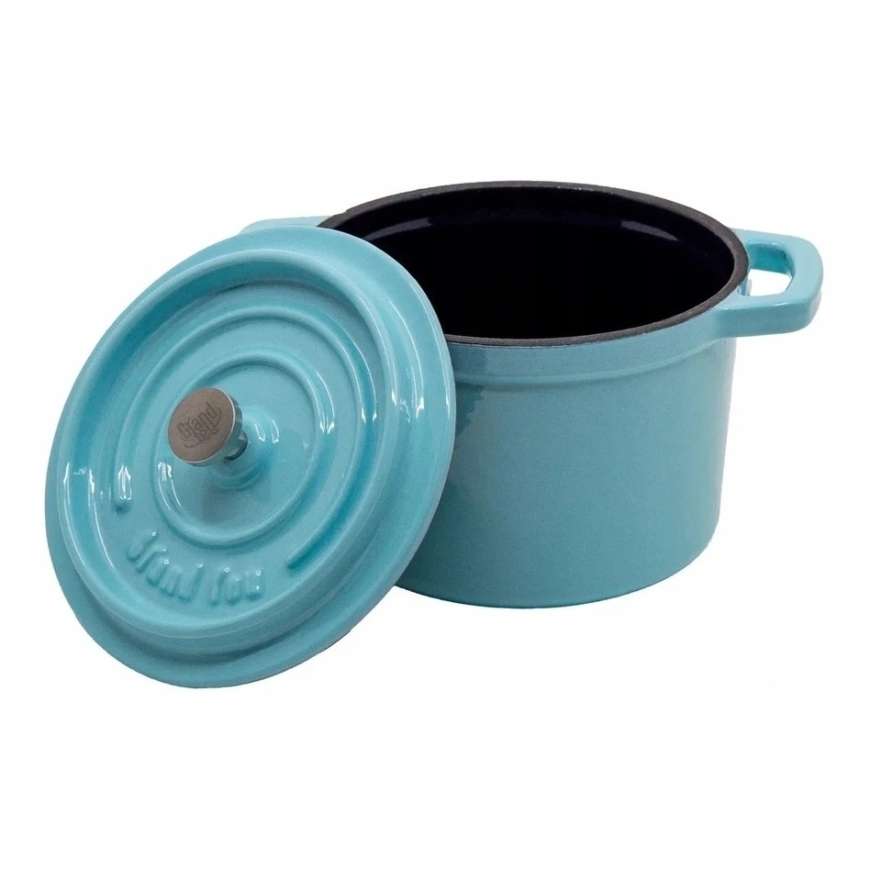Sourcing Enamelled cast iron mini pot, light blue, 0.65 l. – 4
