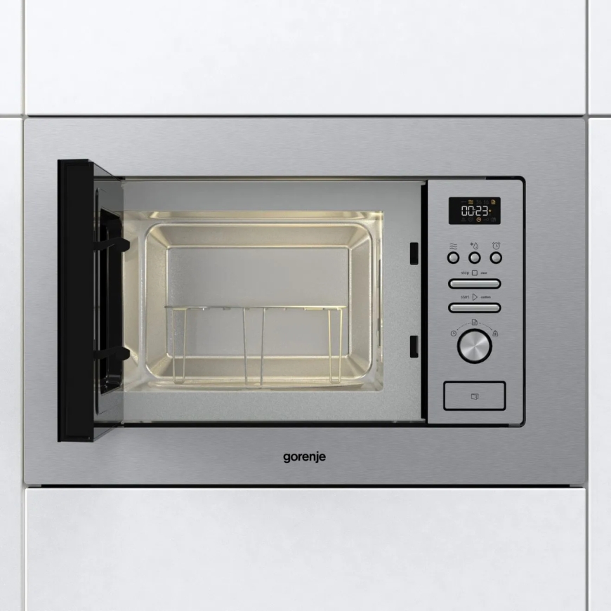 Gorenje BM201AG1X Nerūsējošs tērauds Mikroviļņu krāsns ar grilu Iebūvēts 20 L 800 W – 2