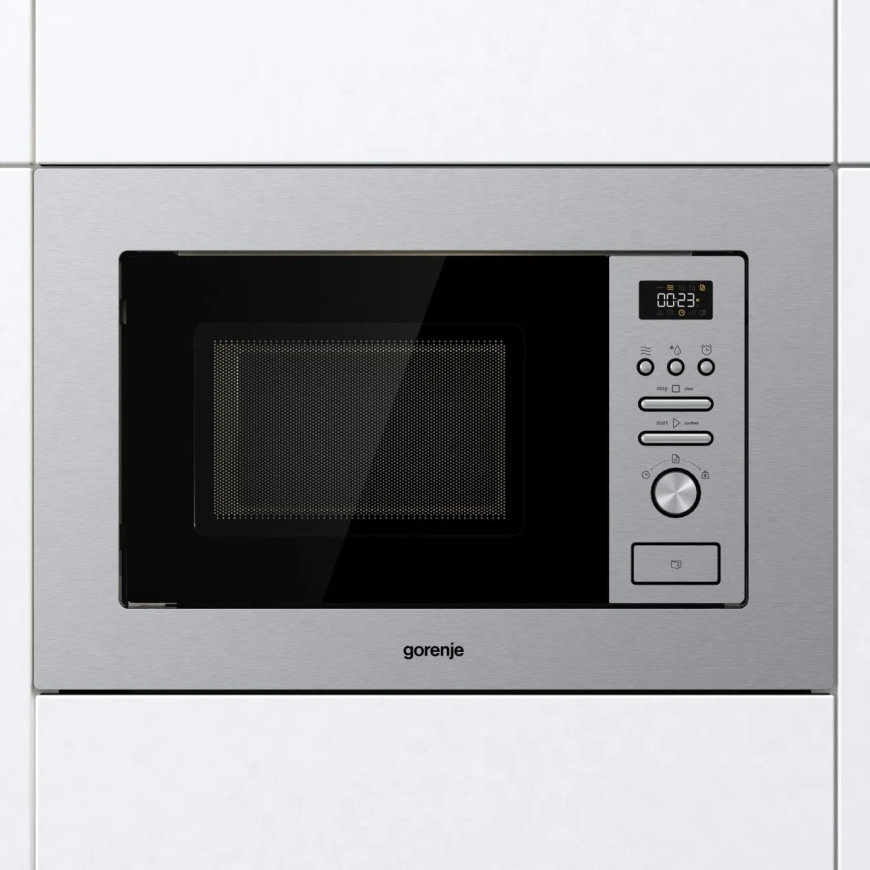 Gorenje BM201AG1X Nerūdijančiojo plieno Mikrobangų krosnelė su kepsninės funkcija Įmontuoti 20 L 800 W – 4