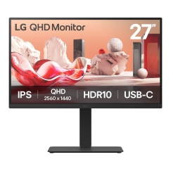 LG 27BA75QB-B.AEU monitori 68,6 cm (27") 2560 x 1440 pikseļi Wide Quad HD LED Melns