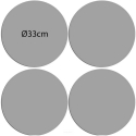 Bertoni 4D Round Table Mat Set - HEARTS Bertoni 4D Round Table Mat Set - HEARTS