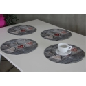 Bertoni 4D Round Table Mat Set - HEARTS Bertoni 4D Round Table Mat Set - HEARTS