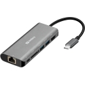 Sandberg USB-C Dock HDMI+LAN+SD+USB,61W Sandberg USB-C Dock HDMI+LAN+SD+USB,61W