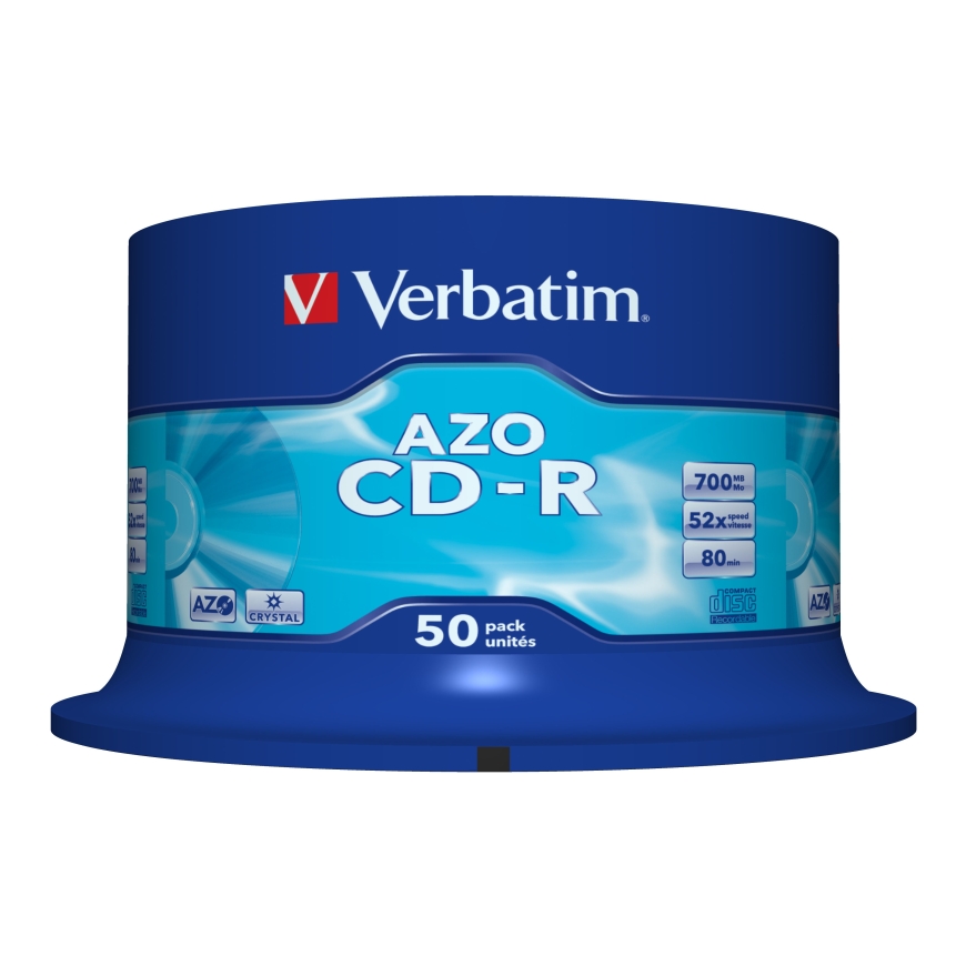 Verbatim CD-R AZO Crystal 700 MB 50 шт – 2