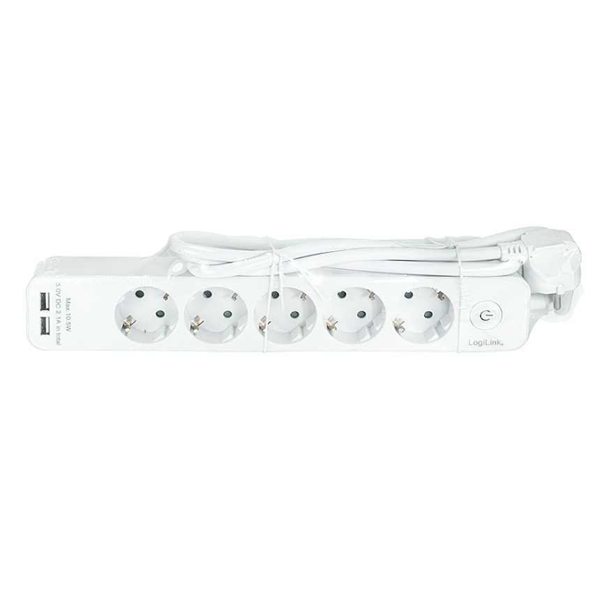 LogiLink LPS249U power extension 1.5 m 5 AC outlet(s) Indoor White – 4
