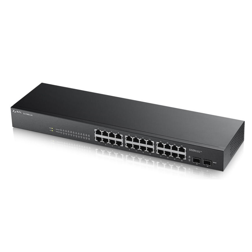 Zyxel GS1900-24 verkkokytkin Hallittu Gigabit Ethernet (10/100/1000) musta