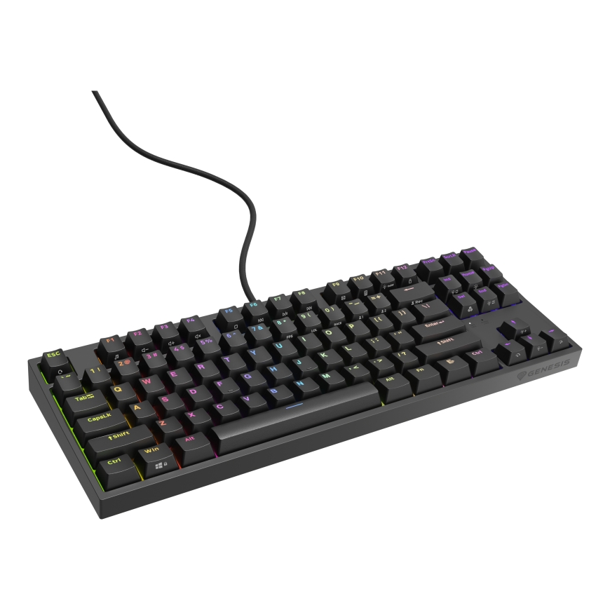 GENESIS Thor 404 TKL tastatūra Speļu USB QWERTY US International Melns – 2