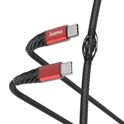 Hama Extreme USB-kaabel USB 2.0 1,5 m USB C Must, Punane