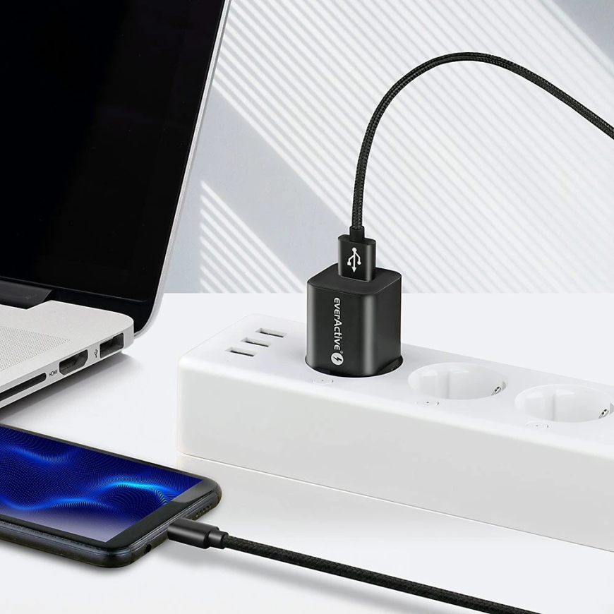 Kabel - everActive USB Į Micro USB CBB-1.2MB 2.4A 480 Mbps 1.2m Must. – 4