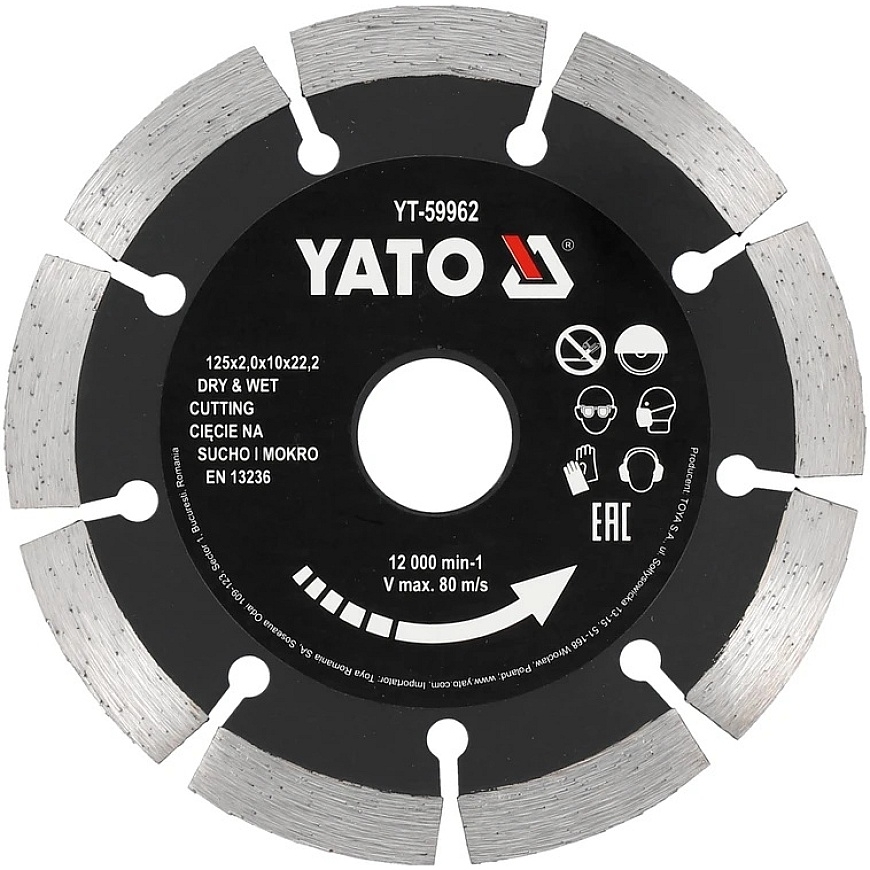 Yato 125 mm SEGMENTU DEIMANTU DISKS