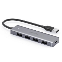 Ugreen 50985 sąsajos šakotuvas USB 3.2 Gen 1 (3.1 Gen 1) Type-A 5000 Mbit/ai Sidabras