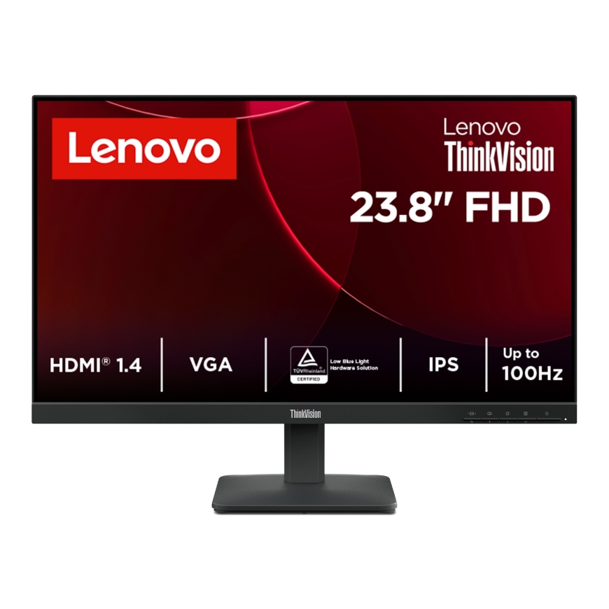 Lenovo ThinkVision S24-4e LED display 60,5 cm (23.8") 1920 x 1080 pikseliai „Full HD“ Juoda