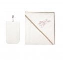 WOMAR towel and bathing glove 80x80 cm White