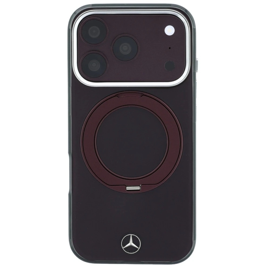 Mercedes Ring Stand Iconic Logo MagSafe case for iPhone 18 Pro / 17 Pro - burgundy – 4