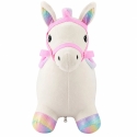 Lean Toys Pūšamais mīkstais lēkšanas zirgs, balts, 60 × 23 × 50 cm Lean Toys Pūšamais mīkstais lēkšanas zirgs, balts, 60 × 23 × 50 cm