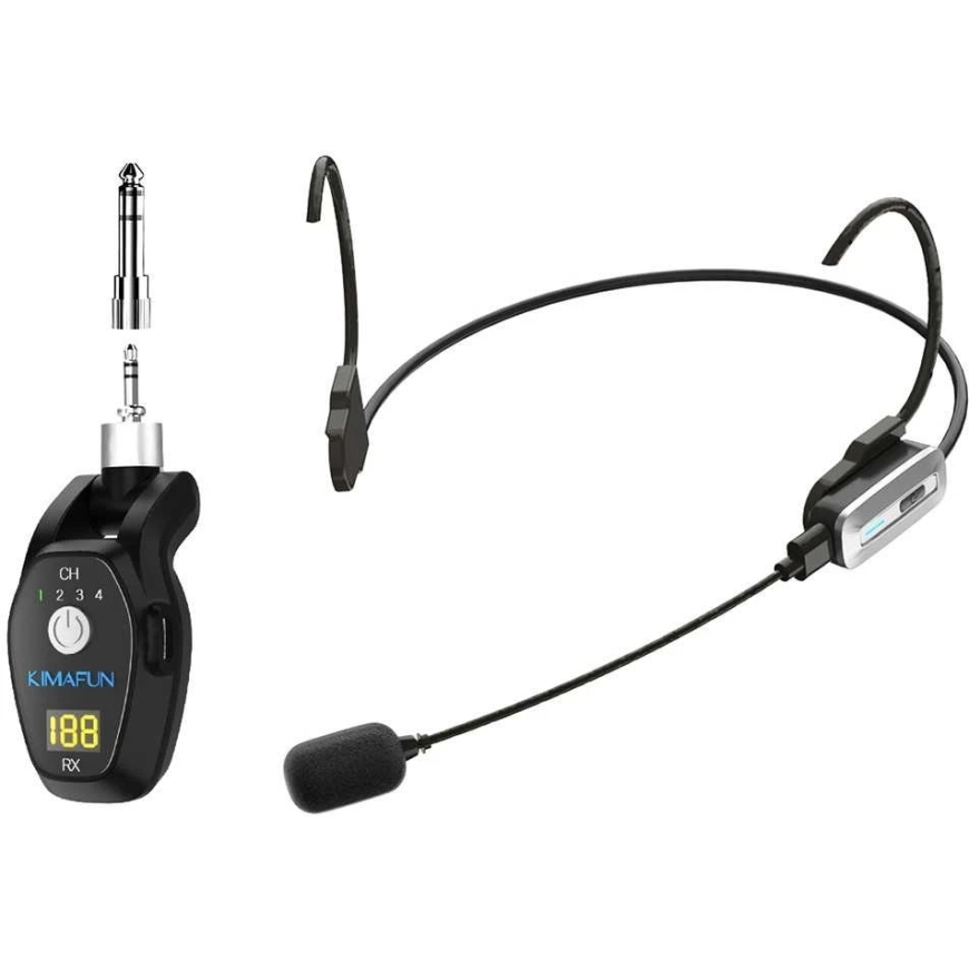 Belaidis Mikrofonas - KIMAFUN KM-G76 Juodas 2,4 GHz 3,5 mm USB-C