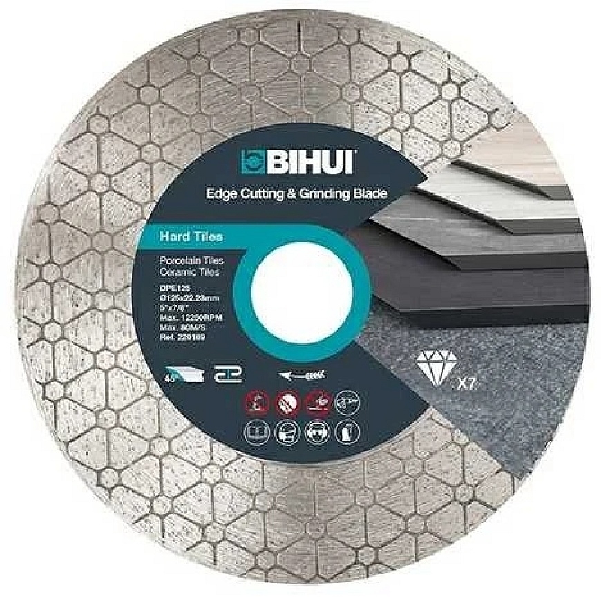 125MM BIHUI EDGE 45 Timanttilevy laattentorjuntaan kulmahiomakoneelle