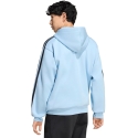 Мужская толстовка adidas Essentials 3-Stripes Fleece Full-Zip Hoodie синяя KY4143 (L) Мужская толстовка adidas Essentials 3-Stripes Fleece Full-Zip Hoodie синяя KY4143 (L)
