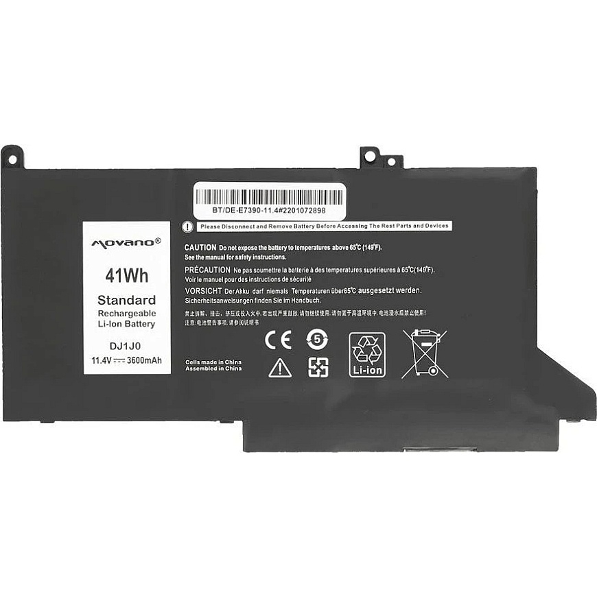 Movano Bateria myj96 для Dell Latitude E7390, E7490 - 11,4 В - 3600 мАч (41 Втч) – 3